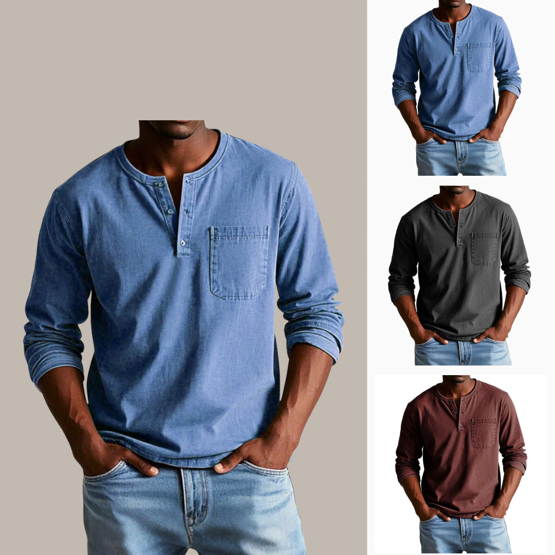ACHETEZ 1, RECEVEZ 3 — T-SHIRT HOMME RAGLAN VINTAGE EN COTON ET LIN