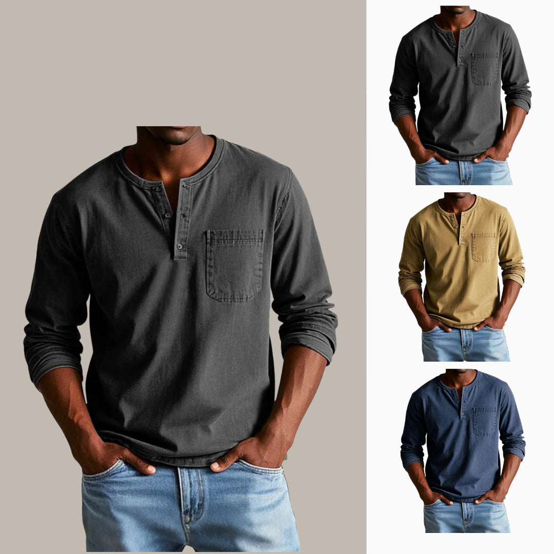 ACHETEZ 1, RECEVEZ 3 — T-SHIRT HOMME RAGLAN VINTAGE EN COTON ET LIN